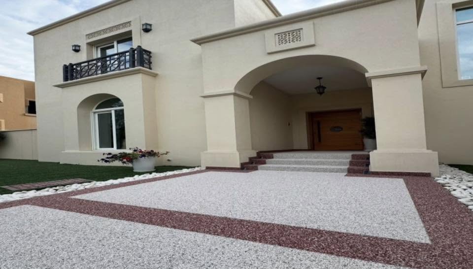 Resin wash stone driveway