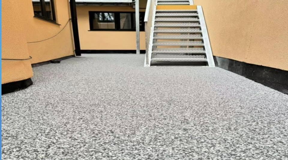 Resin wash stone external stair treads